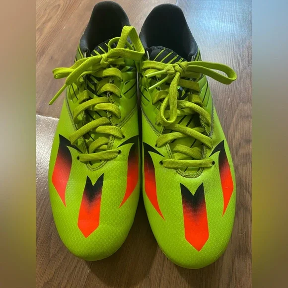 ADIDAS Messi 15.3 FG AG Slime Green Solar Red Black Soccer Cleats Mens S… - Picture 2 of 6